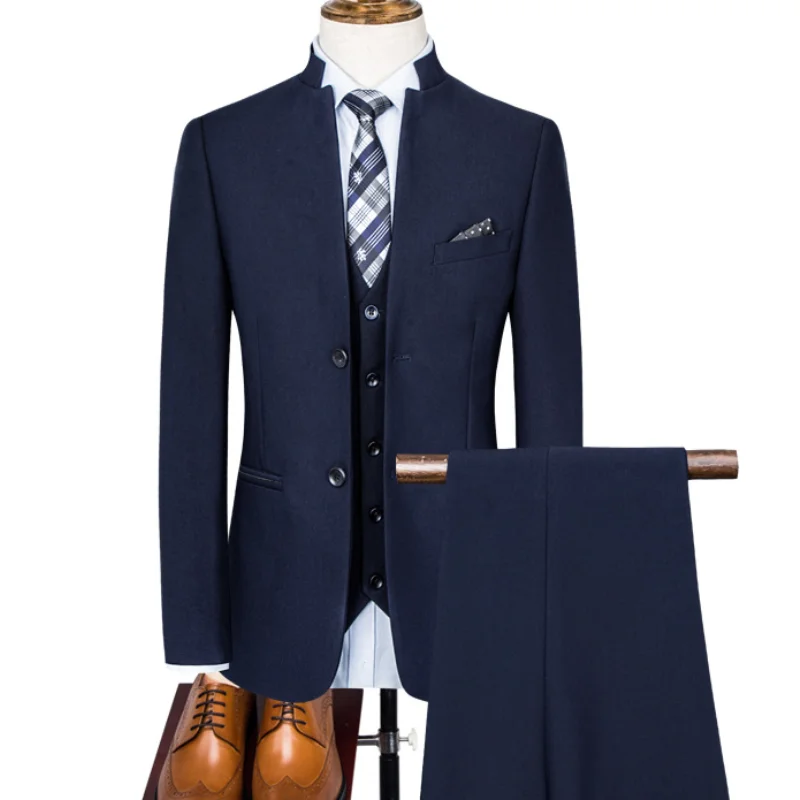 (Пиджак + жилет брюки) новый костюм мужской стиль аксессуар для мужчин умный