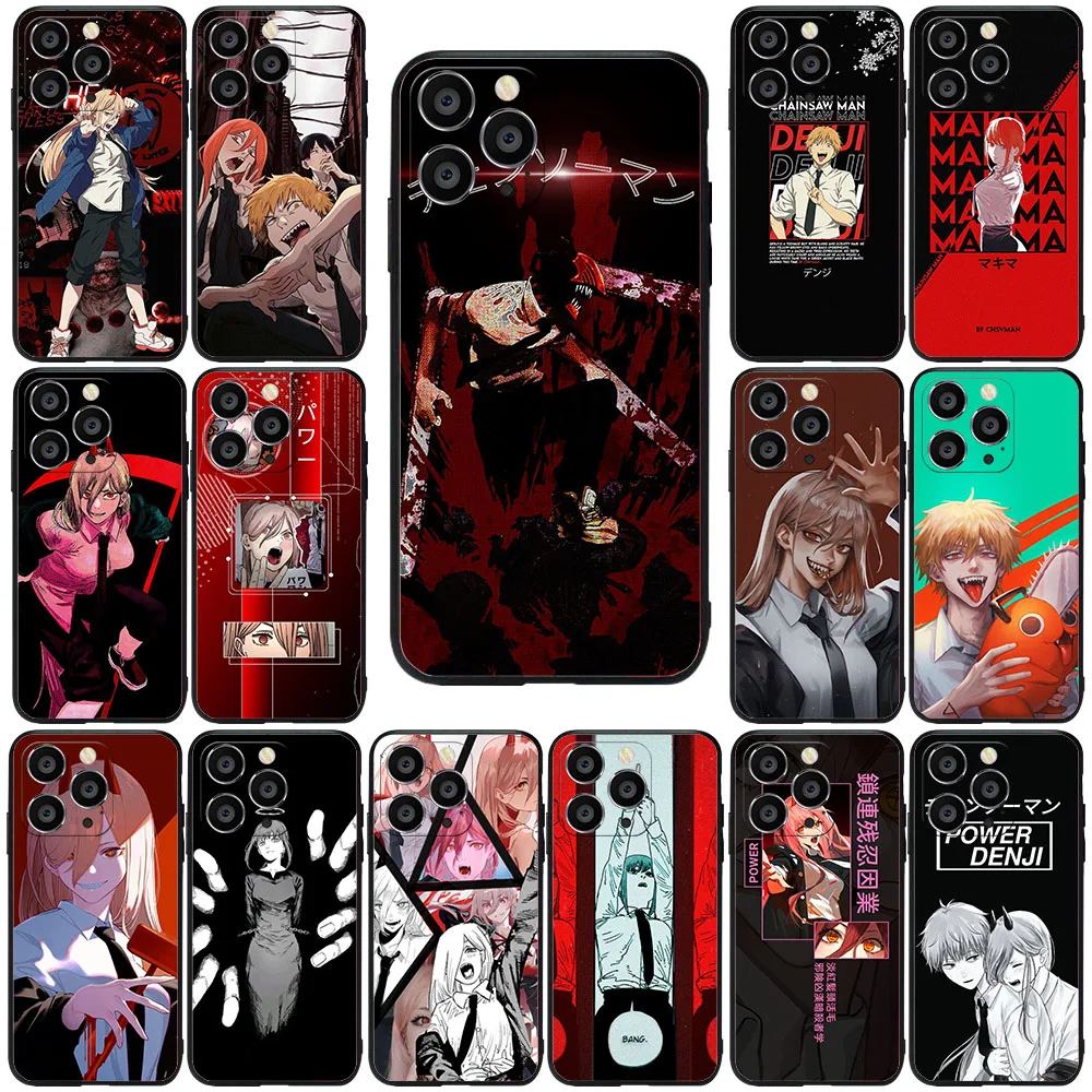 Силиконовый чехол для iPhone X XS 5 5S 6 6S SE 14 15 16 Pro Max Plus MR-13 man с Бензопилой