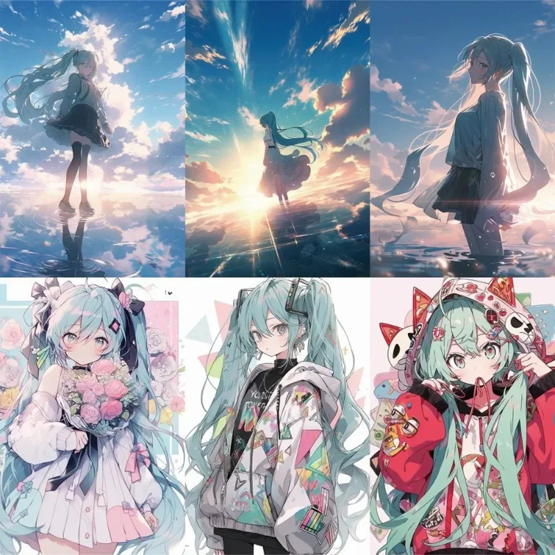 Хит продаж аниме товары Hatsune Miku 63 уникальных милых наклейки блокнот материалы для