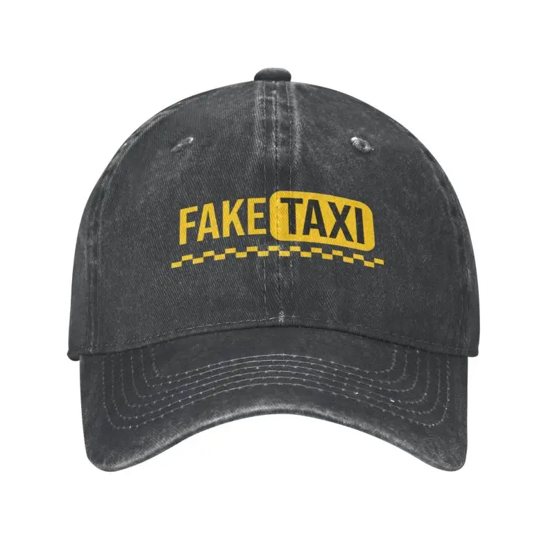 Punk Fake Taxi Driver Cotton Baseball Cap for Men Women Breathable Dad Hat Outdoor