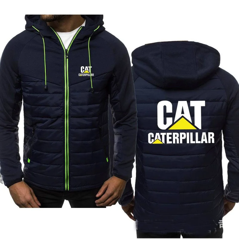 

CAT Caterpillar Logo Men's Hoodies Coat Zipper Hooded Jacket Cotton Coat Slim Fit Fashion Thicken Warm Outwear Man Tracksuit