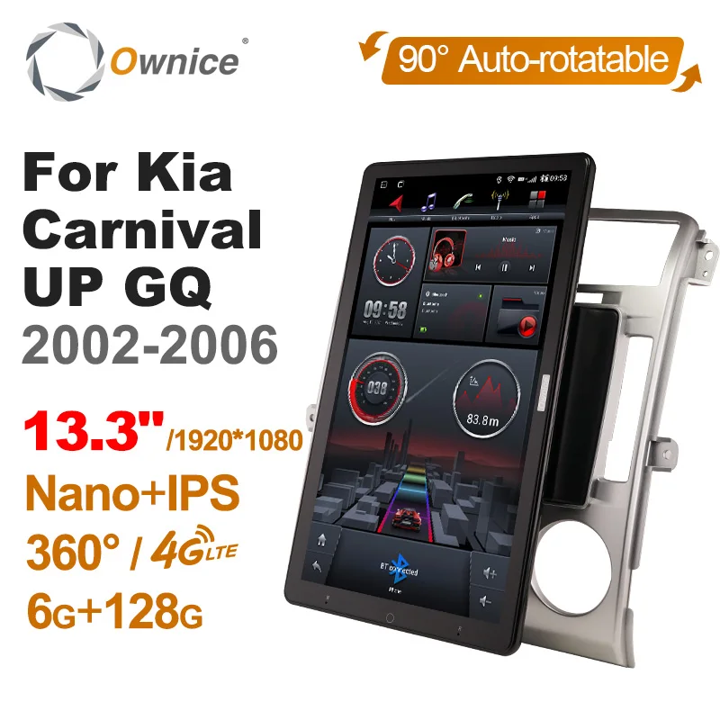 

13.3 Inch 1920*1080 Ownice Android 10.0 for Kia Carnival UP GQ 2002-2006 Car Radio Auto Multimedia Video Audio GPS Player No DVD