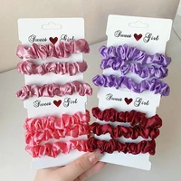 3 pcsset solid color hair scrunchies for women girls cute elastic hair ties bands headband rubber bands hair accessories