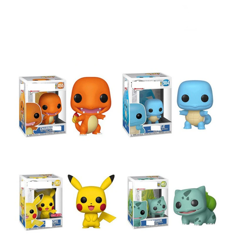 

POP Pokemon Action Figures Toys Pikachu Model Anime Decorations Ornament Children Christmas Gift Box Figure Resin Shiny Statues