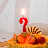 birthday cake candle question mark heart star shape creative 3d lovely cupcake candle childrens party decoration