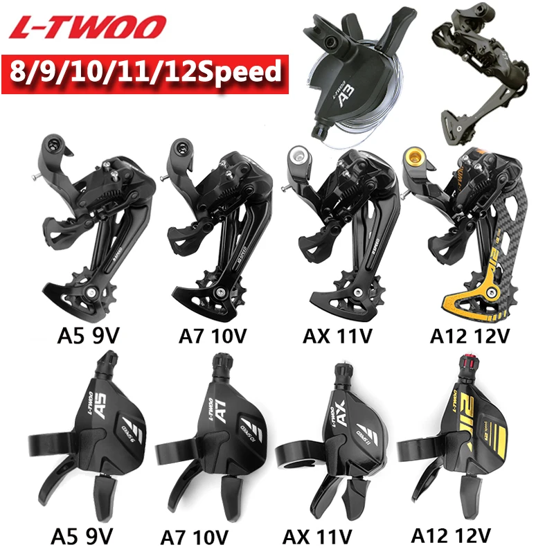 

LTWOO 8V 9V 10V 11V 12 Speed Derailleurs Trigger Groupset A3 A5 A7 AX AT Shifter Lever Rear Derailleurs with for Shimano Sram