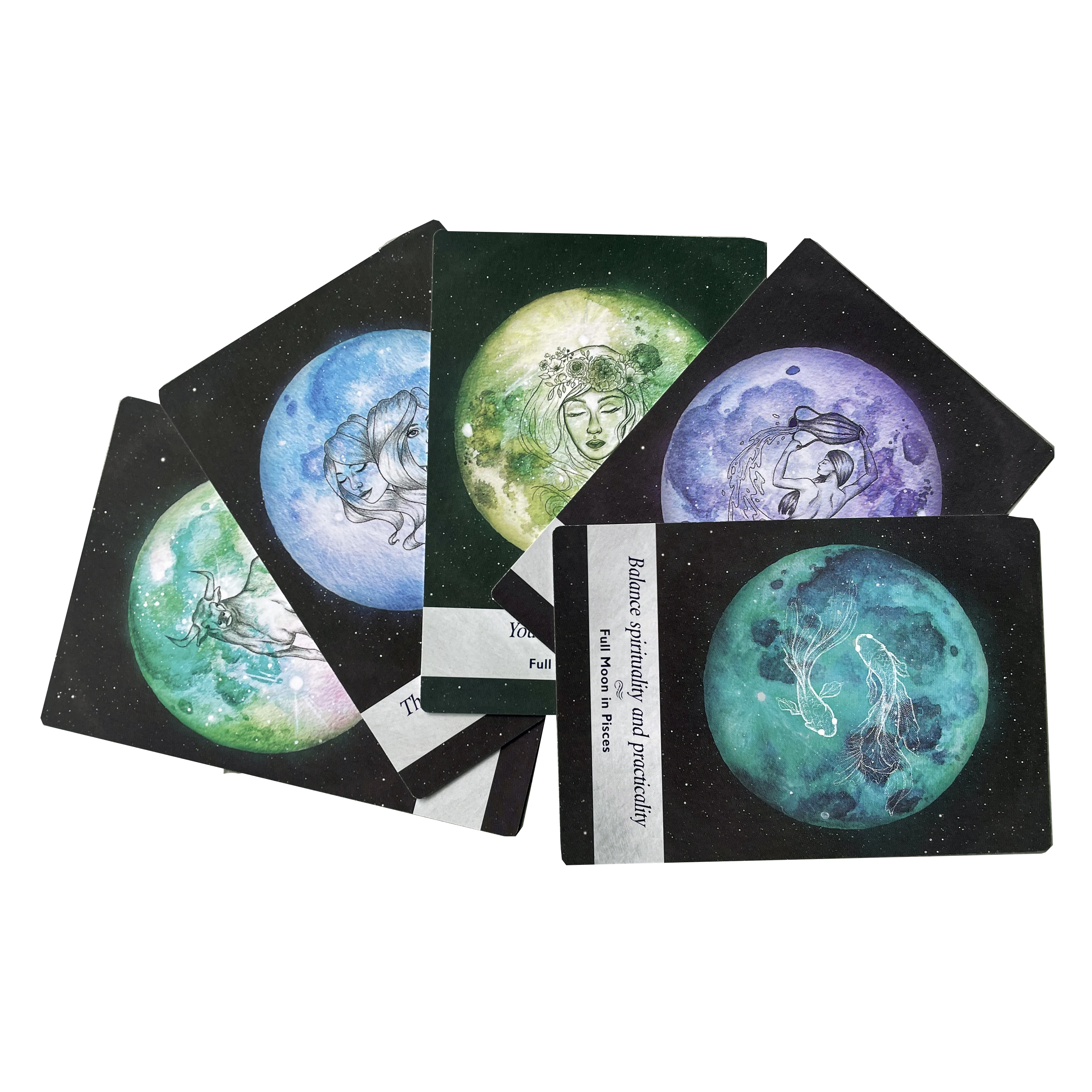 Moonology oracle cards deck with guidebook , Beautiful oracle cards  , Beginner tarot cards deck with guidebook