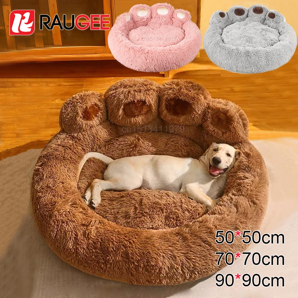 

Dog Bed Comfortable Big Dog Bed Soft Washable Fluffy Plush Faux Fur Winter Warm Pet Calming Cushion for Small Medium Large Dogs
