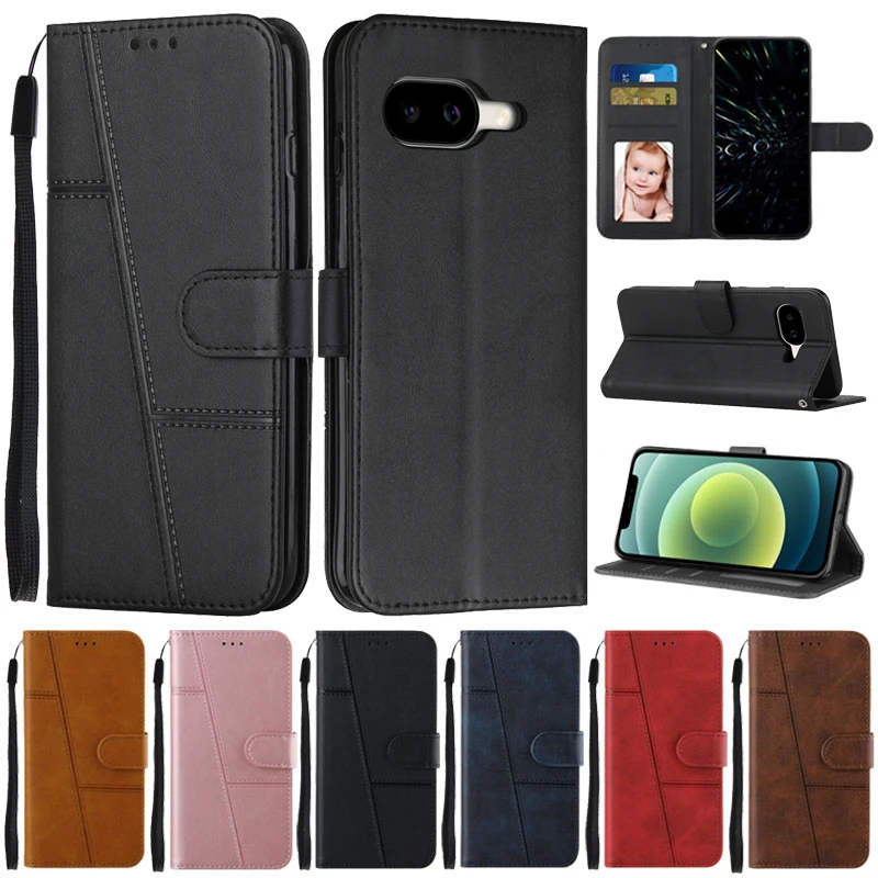 Фото Чехол-книжка для Google Pixel 10A (GE1GQ, GV0BP) с функцией кошелька, защитный чехол-футляр для телефона №1