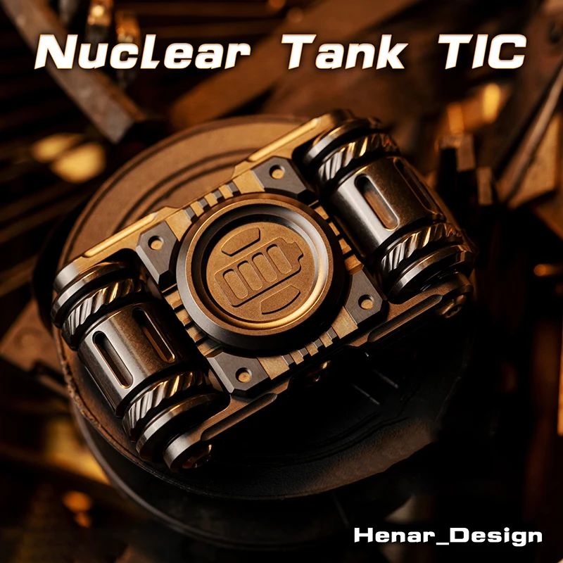 EDC Uranium Tank TIC Waste Soil Technology Road Roller Fingertip Gyro Metal Toy Decompression Artifact enlarge