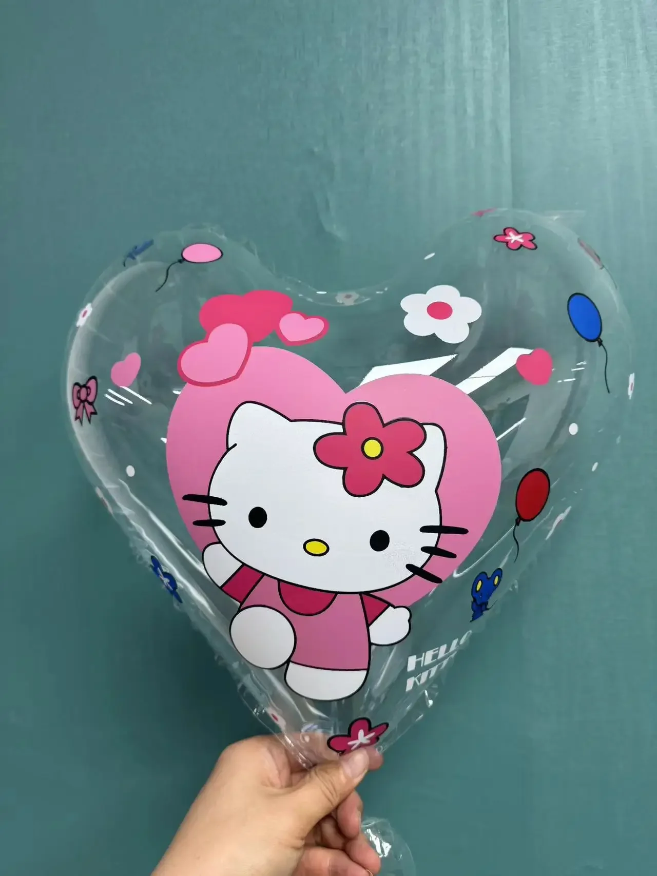 Прозрачный шар в форме сердца HelloKittys Kawaii украшение для свадебной мебели детские