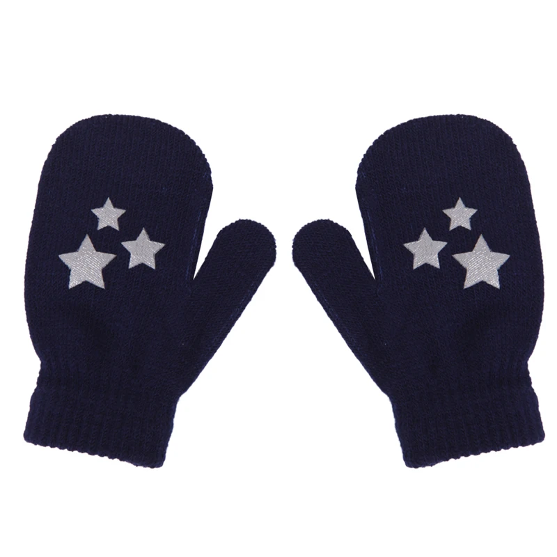 

Knitwear Star Mittens Cute Fluffy Baby Gloves Cartoon Knitting Gloves Winter Warm Full Finger Mittens