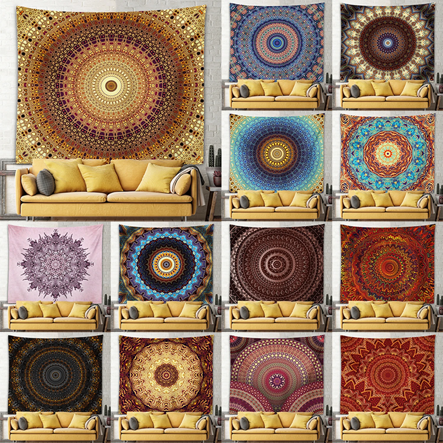 

Mandala Art Tapestry Wall Artist's Life Bed Cover Beach Towel