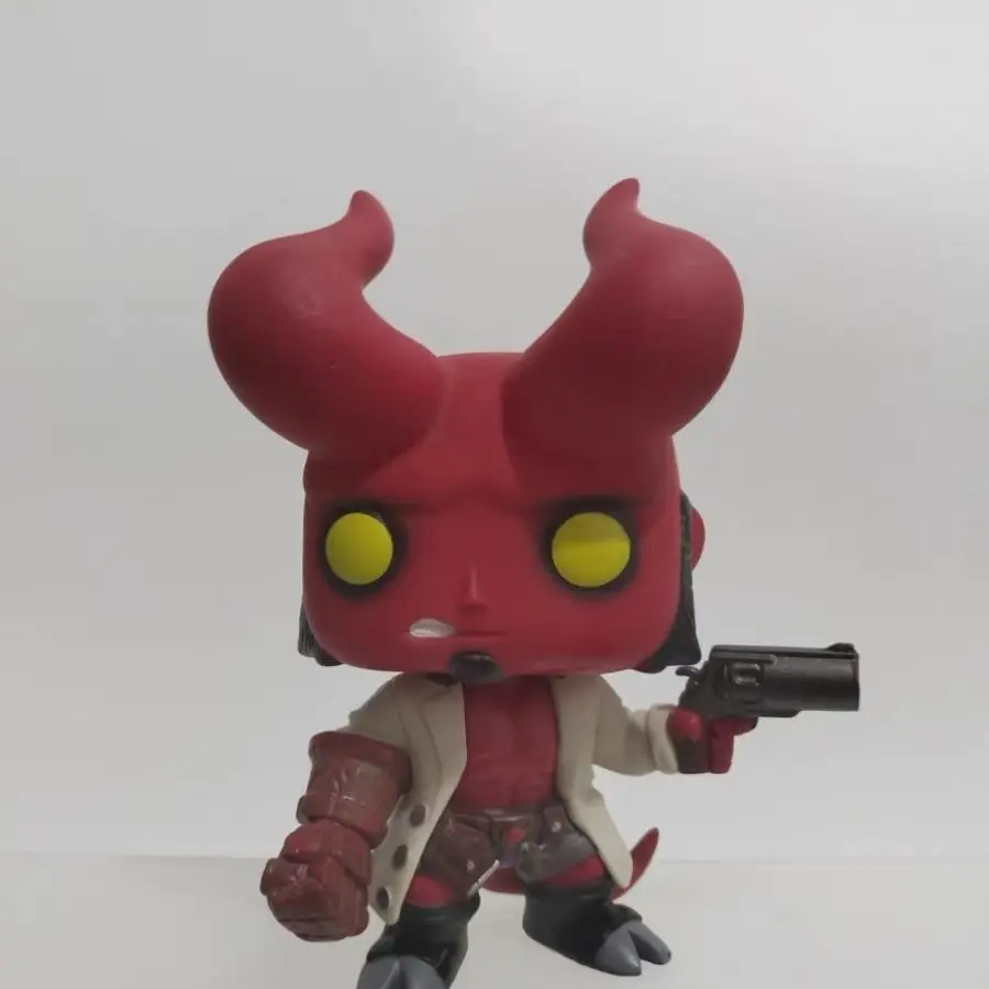 Фото 10 см Q версия фильм Helloboy милая виниловая фигурка модель игрушки Hellboy кукла ручной работы игрушка ручной работы украшение подарок украшение №5