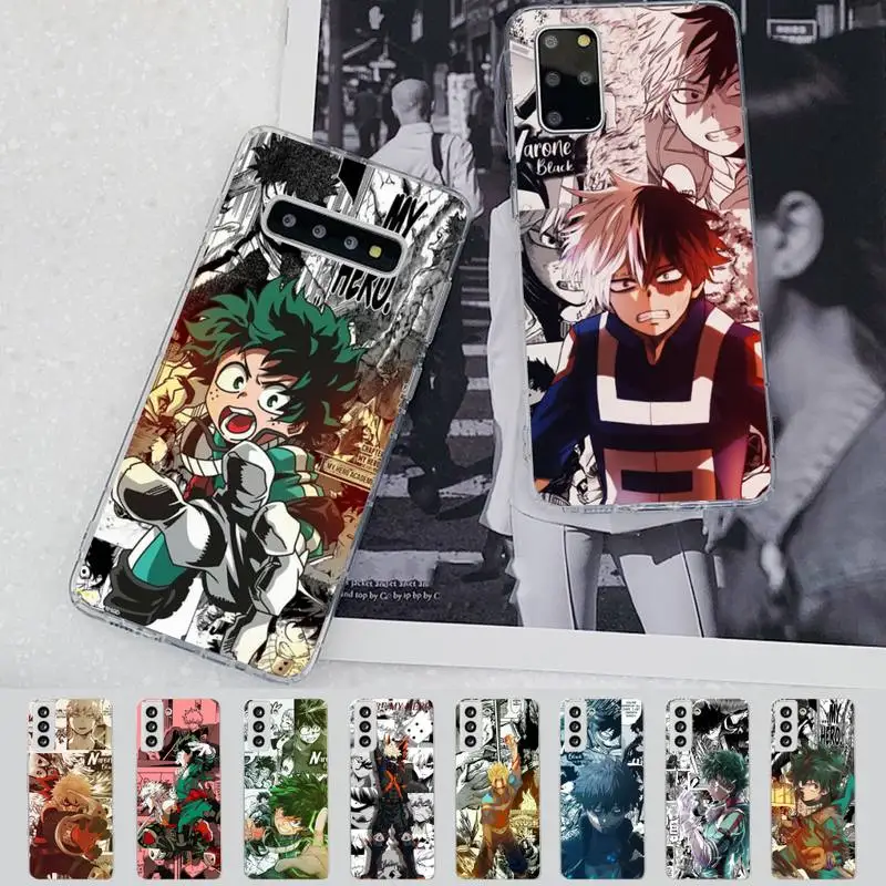 

Anime My Hero Academy Phone Case for Samsung S21 A10 for Redmi Note 7 9 for Huawei P30Pro Honor 8X 10i cover