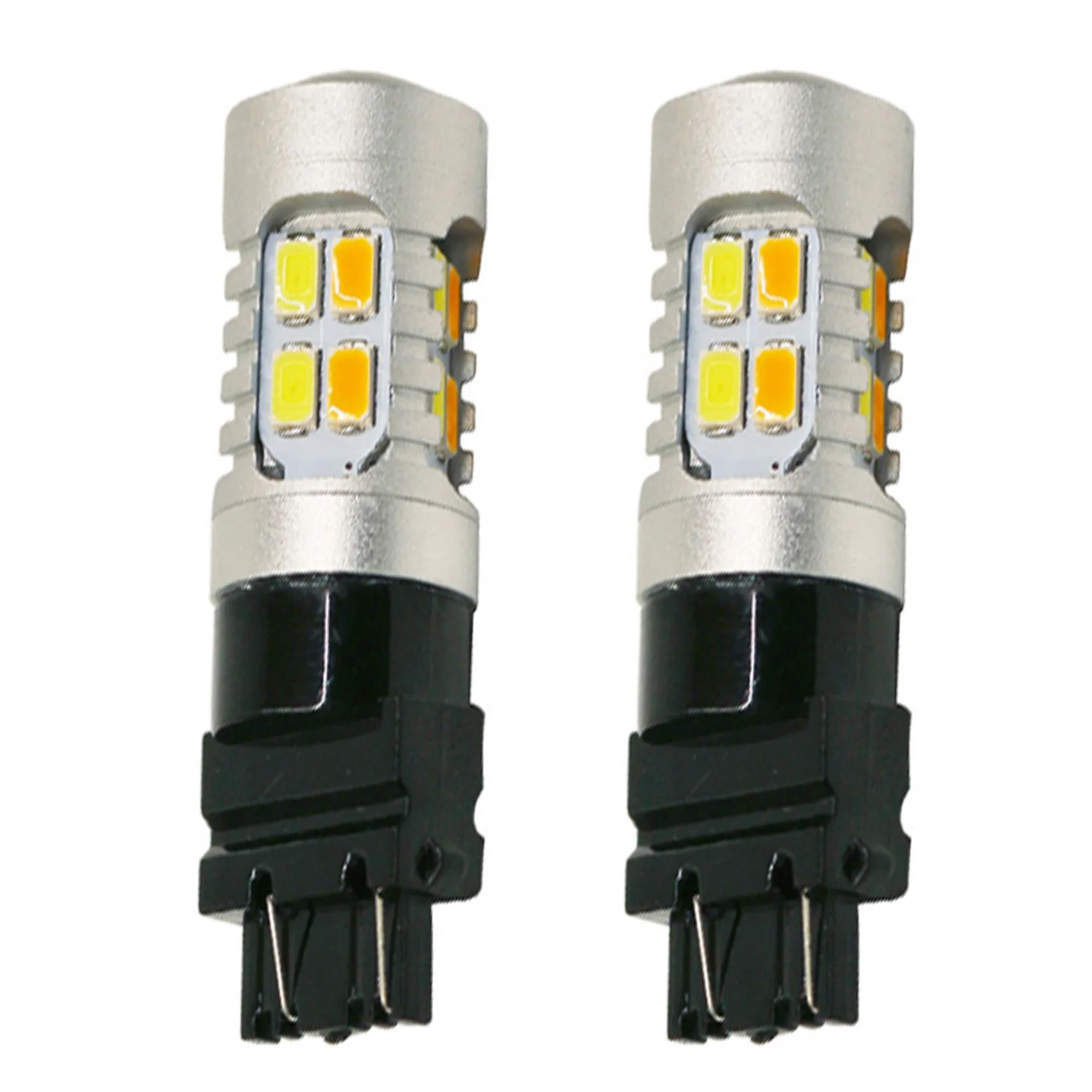 

2 шт. 3157 T25 P27/7 Вт 5630 лампы двухцветная стандартная лампа Canbus сигнал поворота автомобиля