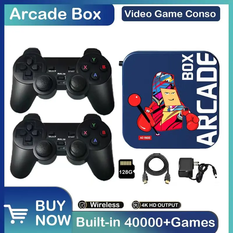 

Video Game Console Arcade Box 4K HD Screen 64GB 33000+Games Classics Retro Game Console Double Battle for PS1/DC/EMI