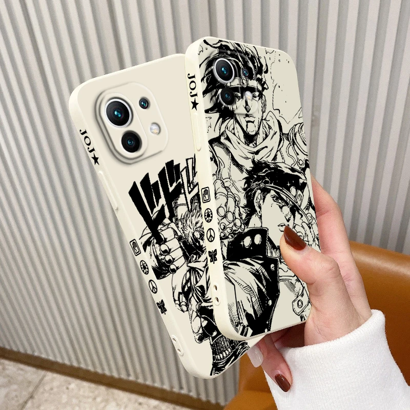 

Anime JoJo's Bizarre Adventure For Xiaomi Mi 13 12S 12 12T 12X 11i 11T 11 10 10S Pro Lite Ultra Liquid Left Rope Phone Case