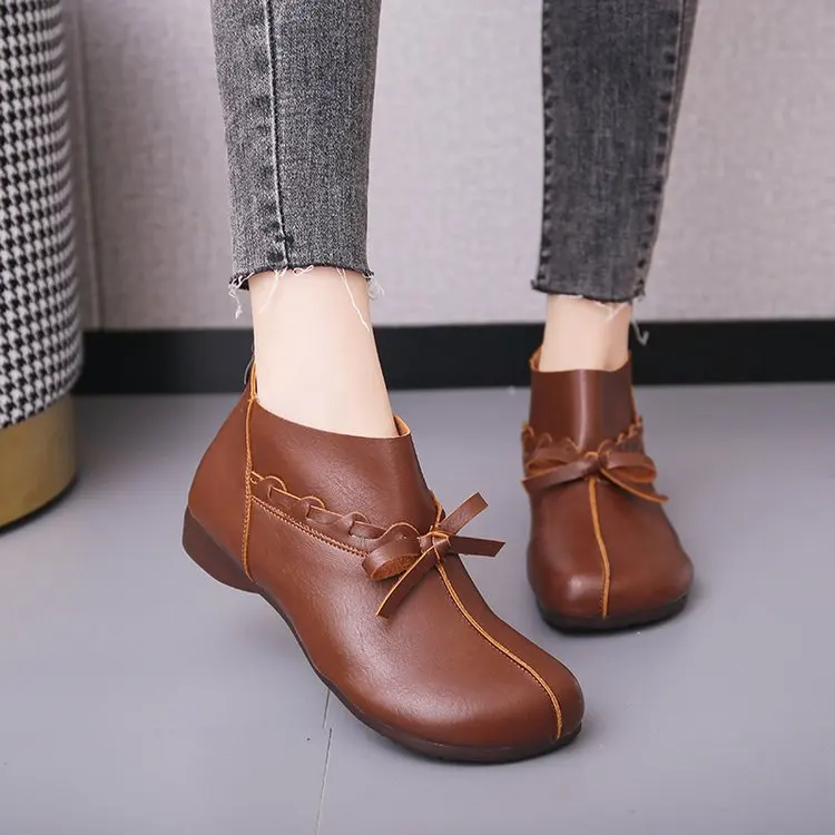 

Новые осенние туфли для женщин среднего и пожилого возраста, Женские Ретро туфли для отдыха, мягкая обувь, большие размеры