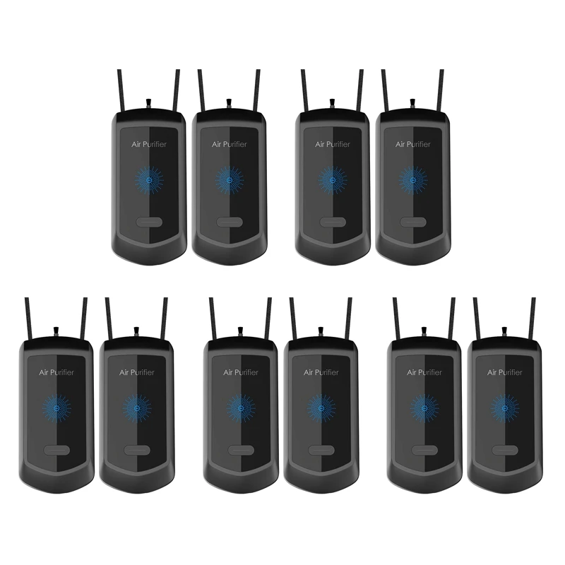 

10 шт. подвесной очиститель воздуха для шеи, Персональный переносной мини-кислородный бар для автомобиля, генератор отрицательных ионов, очи...