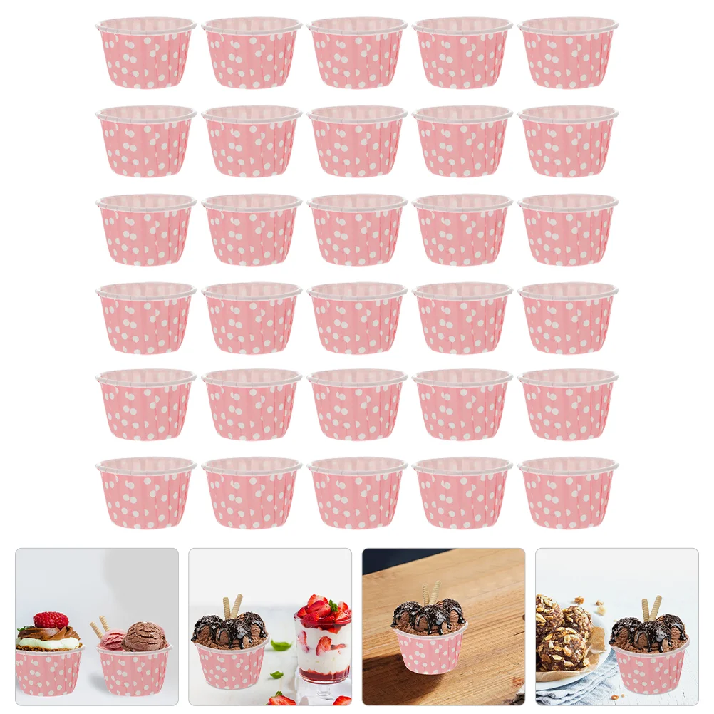 

Cups Cup Baking Disposable Cupcake Cake Ice Cream Mini Paper Bowl Pudding Dessert Packaging Muffin Control Bowls Portion Sauce