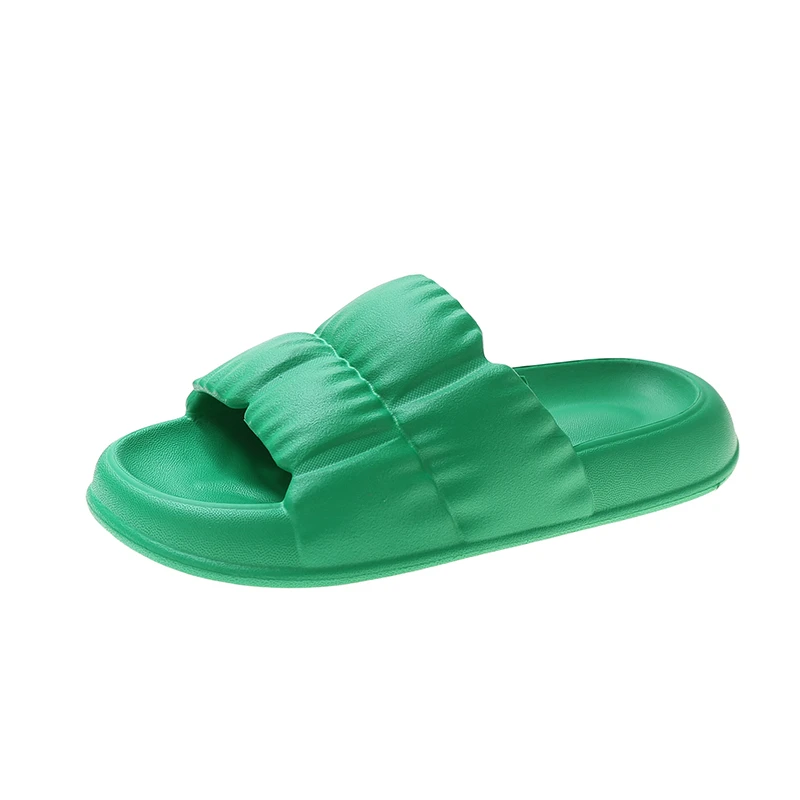 

Open Toe Flat Slipper Woman 2022 Summer New House Slides Women Leisure Round Toe Home Slippers Women's Indoor Shoes for Female