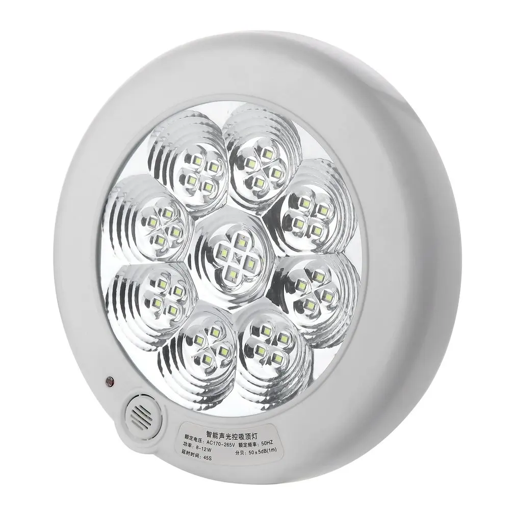 

ICOCO 8W/12W 9 Led sensor Light Sound And Light Control Intelligent Corridor Living Room Induction Ceiling Lamp