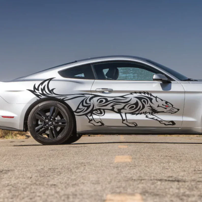 

Большой Волк, Койот, тату, монстр, полноразмерный дизайн, трейлер, племенная дверь, боковой пикап, автомобиль, грузовик, виниловая графическая наклейка, трейлер, США