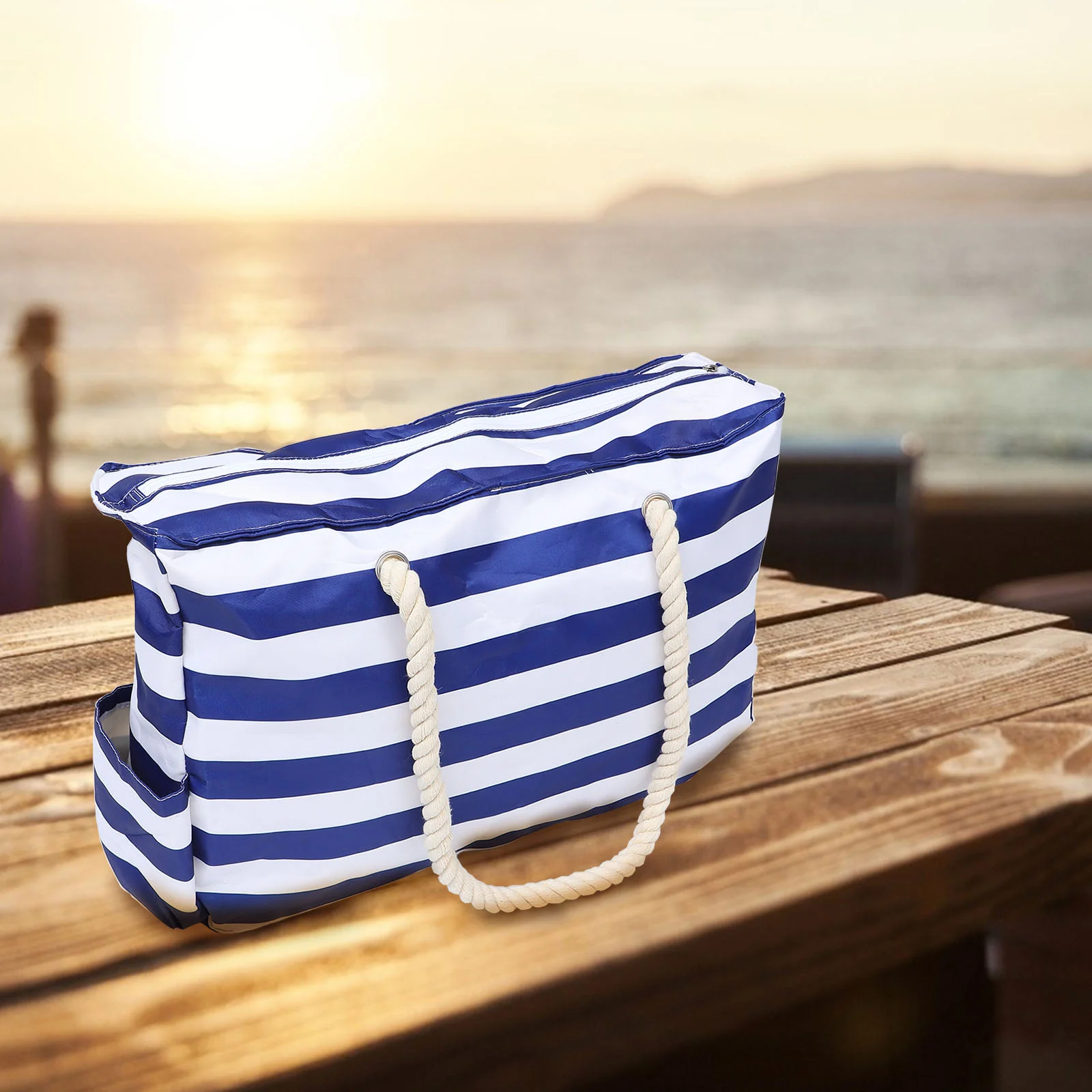 Bag Beach Largetravel Handbag Bags Shopping Pouch Tote Toiletries Poolbook Schoolhandle Closure Zippergrocery Reusable Family