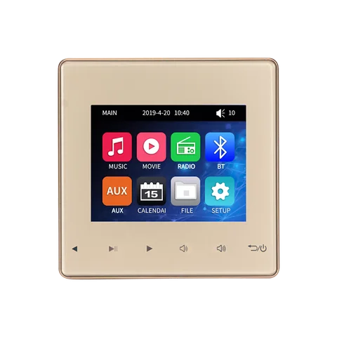 Домашний настенный усилитель с Bluetooth, система управления хостом музыки, Потолочная аудиопанель с сенсорными кнопками, U-диск и TF-карта