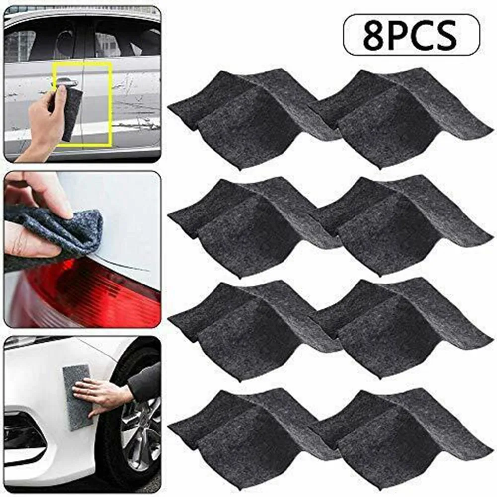 

1/4/8Pcs Polish Scratch Repair Cloth Remover Kit Accessories Black Parts Universal Remover Kit Scratch Repair Cloth