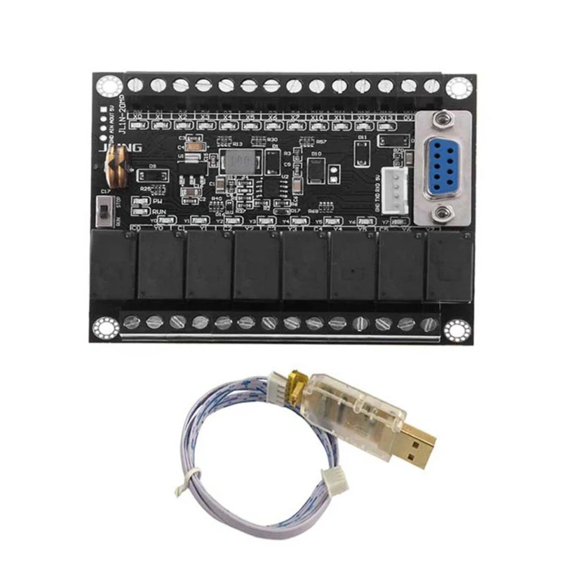 

DC24V Relay Delay Module FX1N-20MR Programmable Relay Module, PLC Industrial Control Board with Shell for Motor