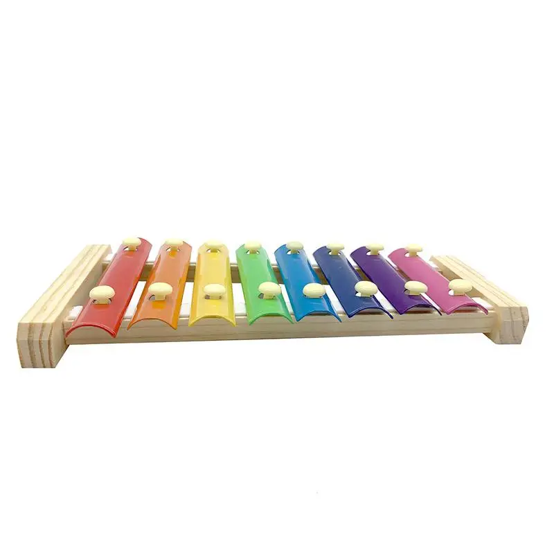 

Wood Xylophone Toy For Chicken Wood Xylophone Toy With 8 Metal Keys Chicken Pecking Toy Suitable For Hen Chicken Coop Parrots