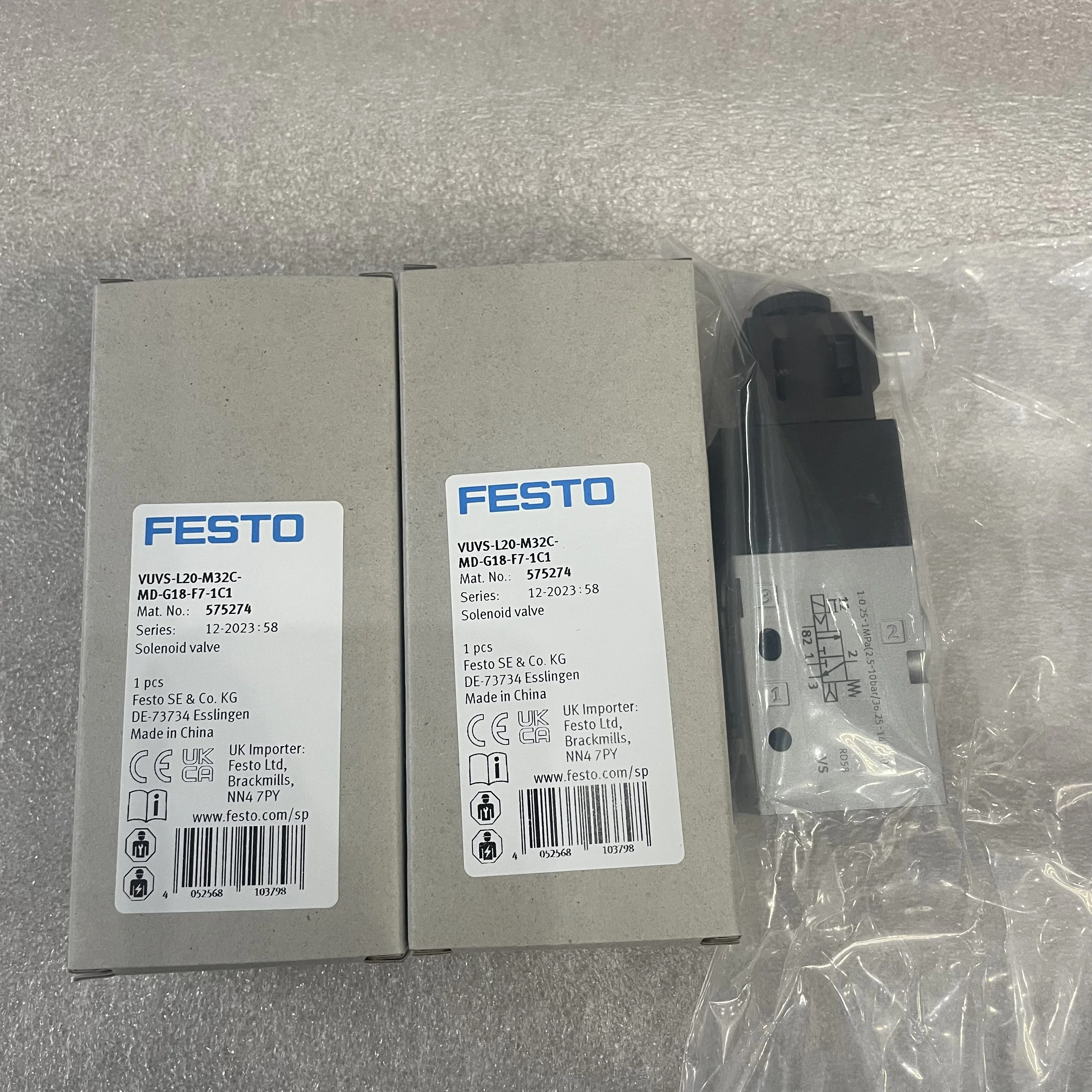 Фесто VUVS-L20-M32C-MD-G18-F7-1C1 575274 575264 575265 575268 575266 575680 Электромагнитный клапан