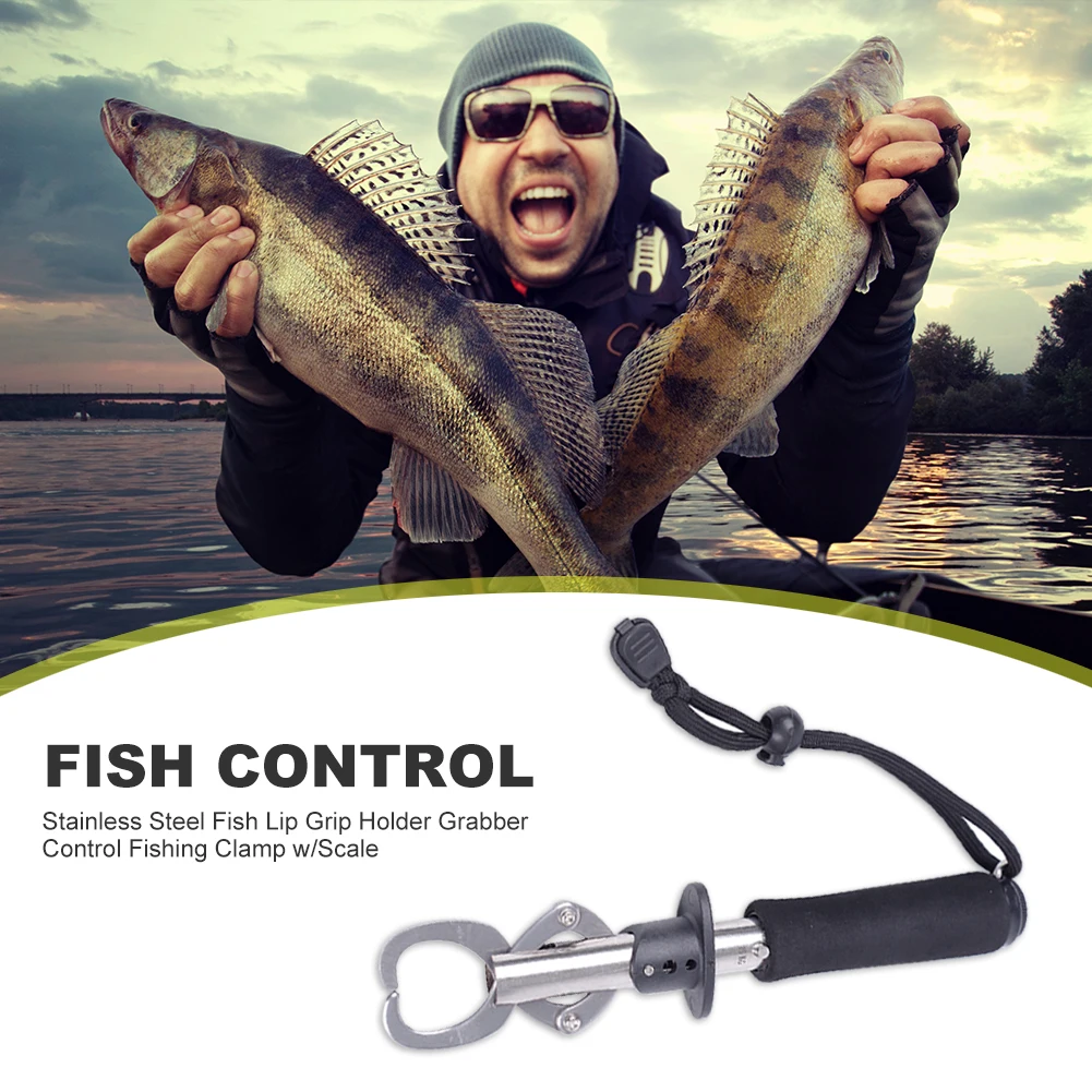 

Stainless Steel Fish Fetching Device T-shaped Control Fishing Clamp Grabber Lure Fish Lip Grip Holder Angling Tackles