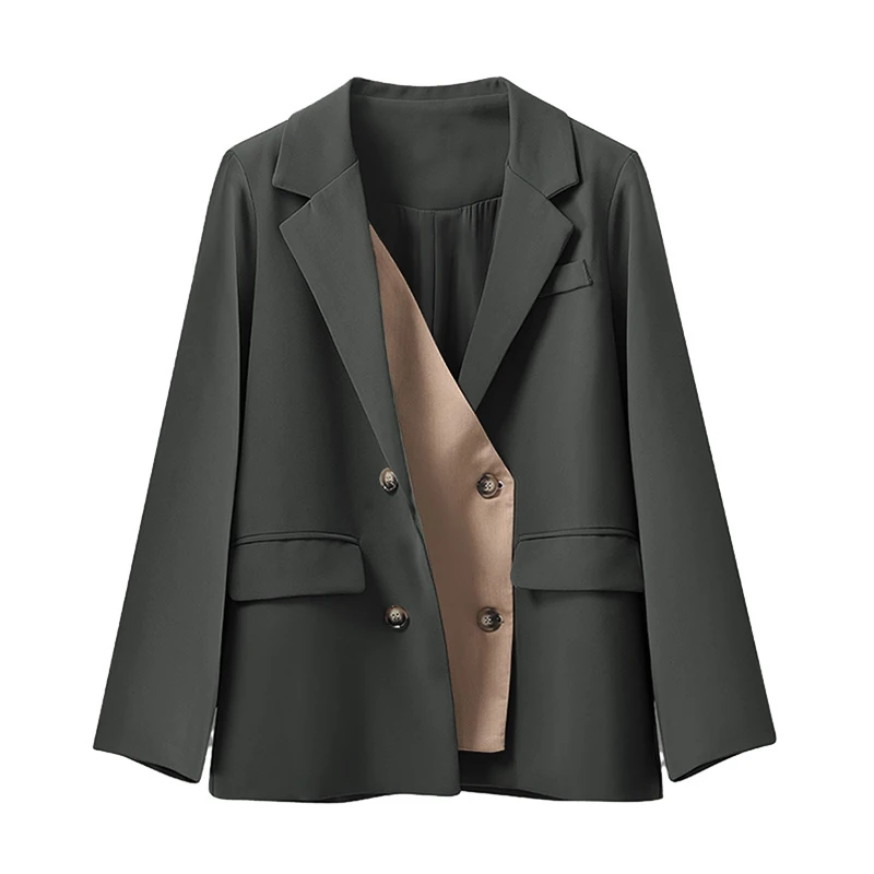 

Elegant Suit Jacket Stitching Women's Autumn Loose Casual Jacket
