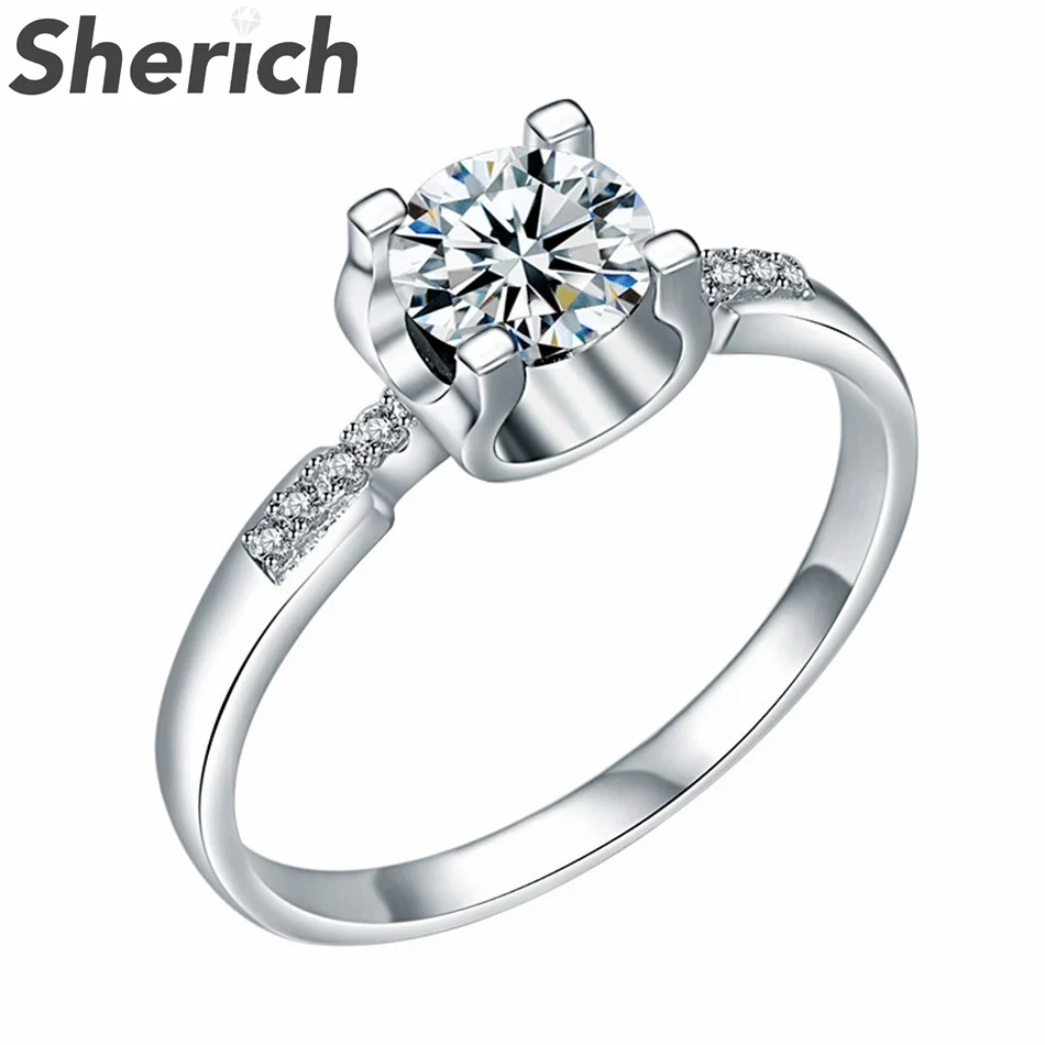 

Sherich 1 Carat Bull Head Passed Diamond Test Moissanite S925 Sterling Silver Sparkling Charming Ring Women's Fine Brand Jewelry