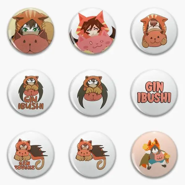 Gin Ibushi Yttd Soft Button Pin Gift Fashion Brooch Lapel Pin Women Collar Creative Lover Badge Jewelry Decor Metal Cartoon