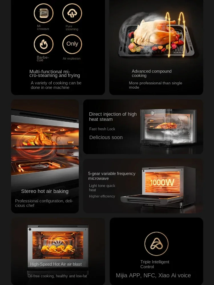 Интеллектуальная универсальная машина для приготовления на пару и выпечки 27 л