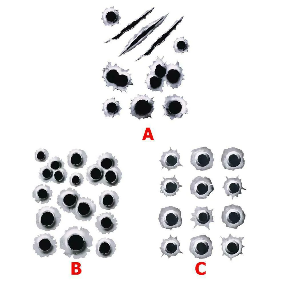 Автомобильная наклейка Стайлинг автомобиля 3D самодельная с отверстием для пули