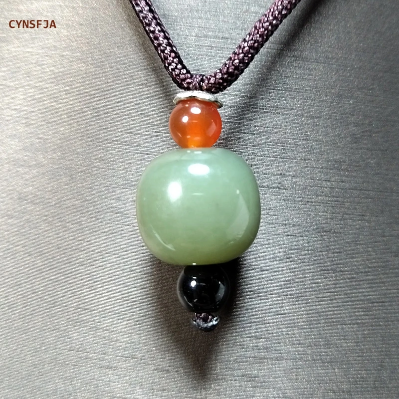 CYNSFJA новый настоящий сертифицированный Hetian нефрит унисекс счастливые амулеты