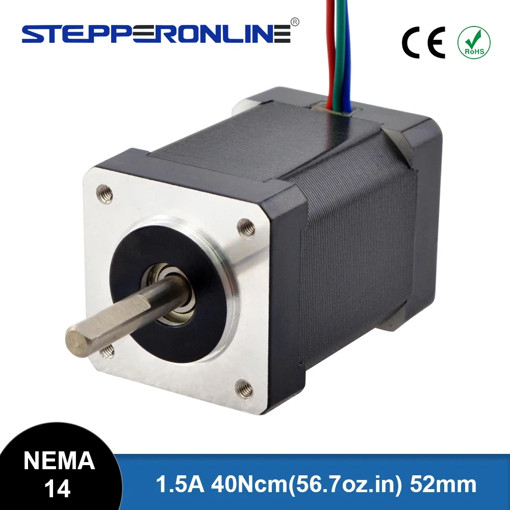 

Шаговый двигатель STEPPERONLINE Nema 14 40 Нсм 1,5 А