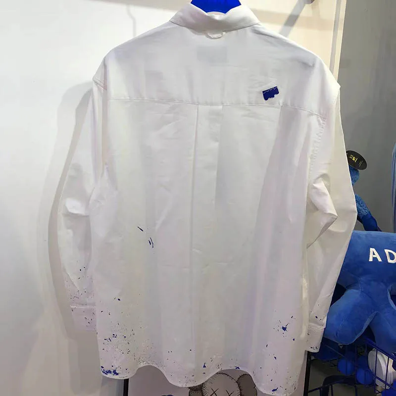 ADER ERROR White Shirts Loose Graffiti Men Women 1:1 Casual Ader Error Shirts