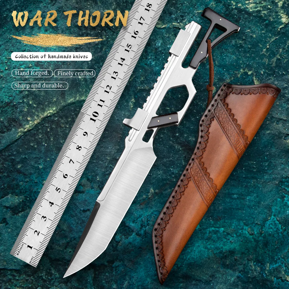 Novel DC53 Alloy Steel Handmade Knife Military Tactical Knife Fixed Blade Camping Surviving Hunting Knife