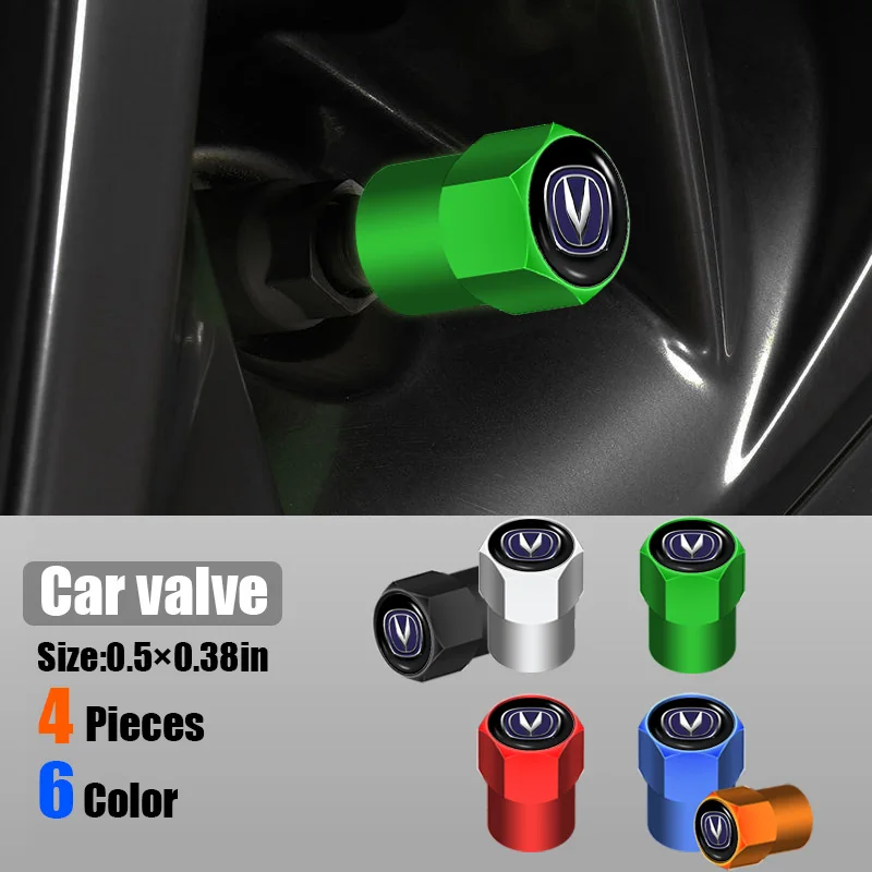 

4Pcs Car Wheel Hub Valve Cap Aluminum Alloy for Changan CS15 CX70 CS35 Alsvin CS75 Hunter CS95 CS55 CS85 Star EADO Accessories