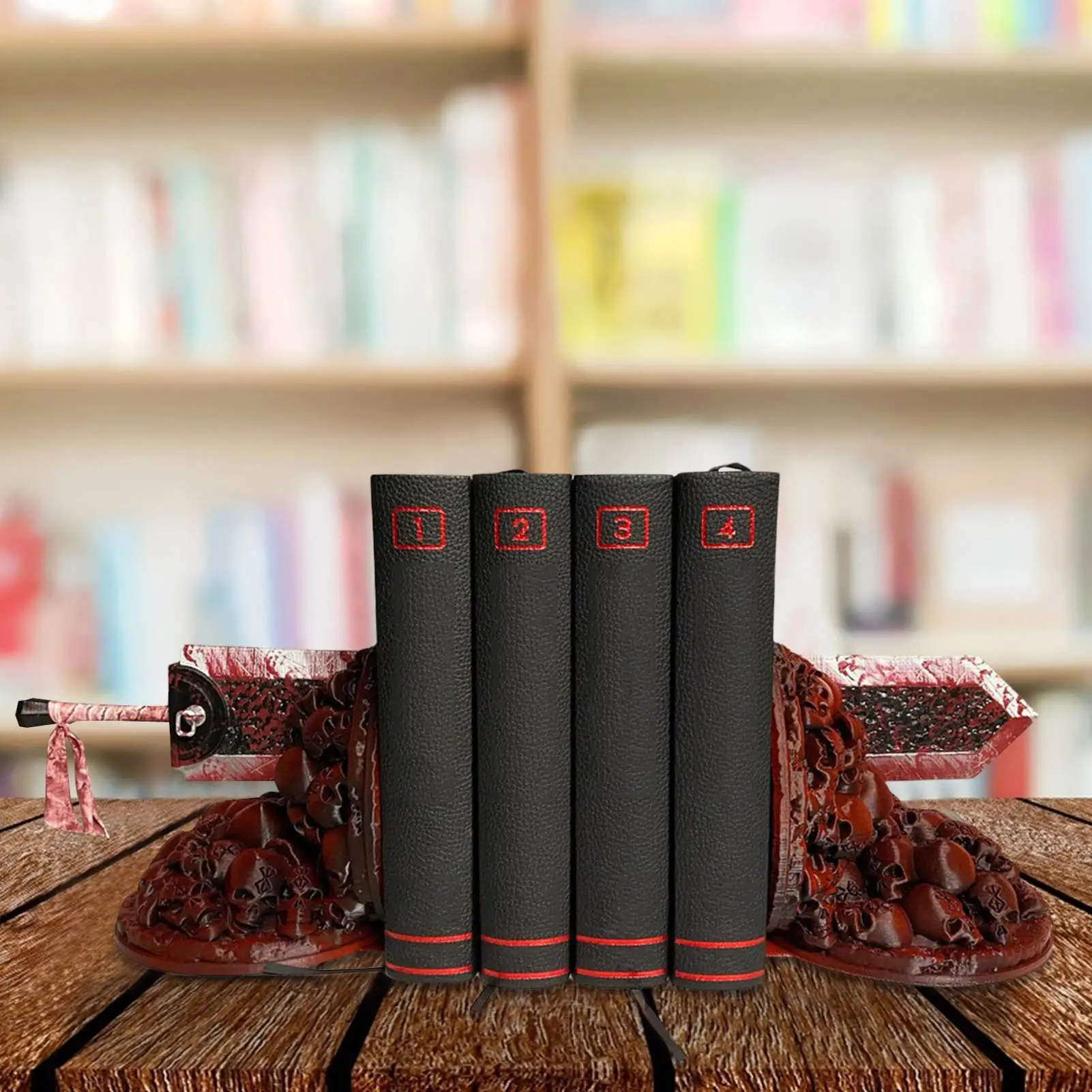 

Heavy Duty Carved Statue Bookends Resin Non-Skid Office Home Book Holder Decorative Desktop Book Racks 10 X 10 X 25cm/3.93 X