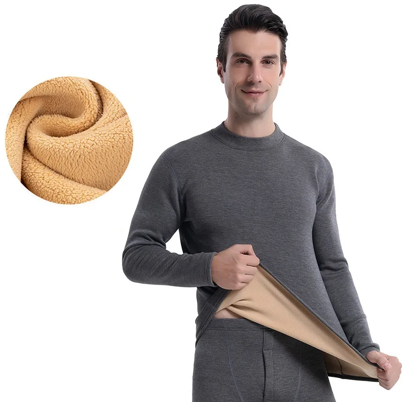 

Thermal Underwear Men Thick Lamb Cashmere Fleece Long Johns Keep Warm In Cold Winter Days