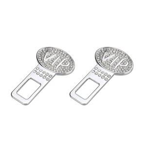 2 PC Car Auto Seat Belt Clip Buckles Extender Car Styling Accessories with Handcrafted Rhinest oneReplacement Universal
