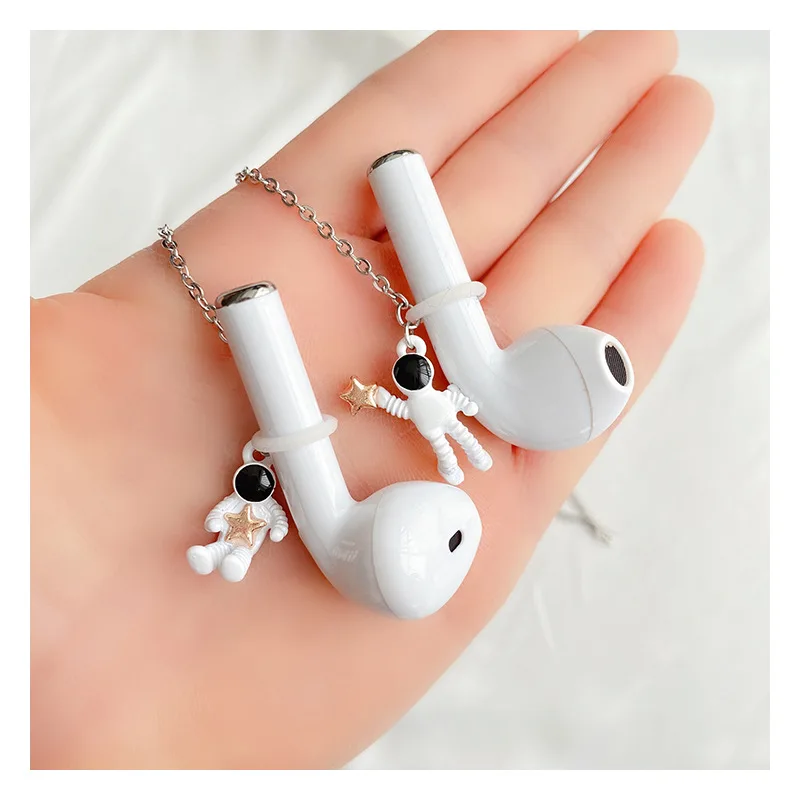 

Anti-Lost Headphone Chain for Airpods Pro Wireless Earbud Stand Lanyard Necklace Astronaut Pendant Necklace Accessories