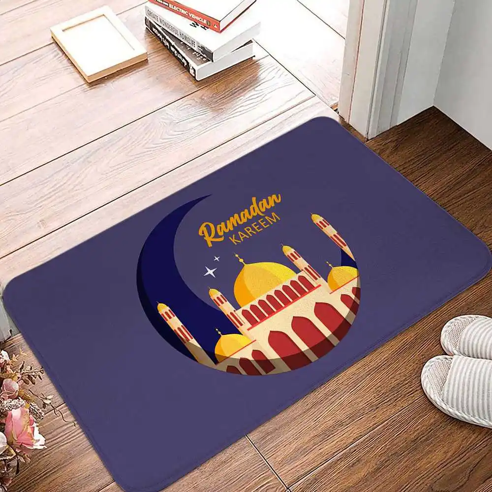 

Welcome Mat Ramadan Kareem Home Entrance Doormat Bedroom Living Room Hallway Anti-slip Carpet Soft Balcony Area Rug